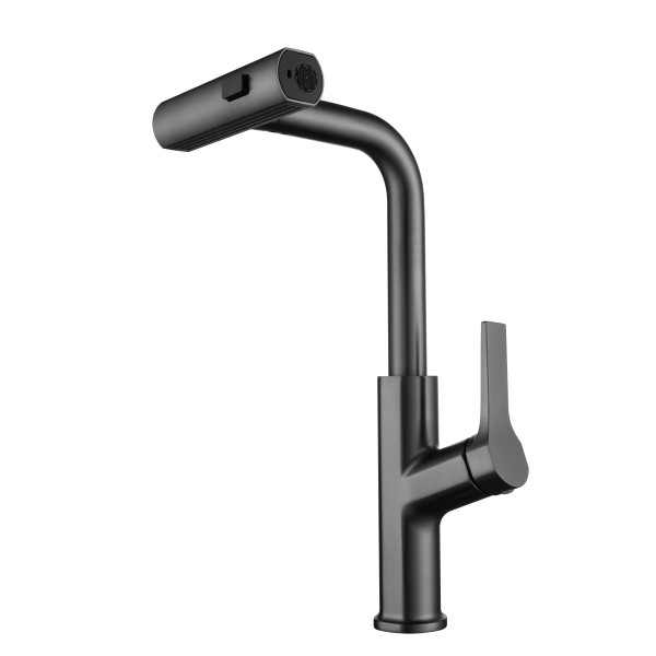 Змішувач для кухонної мийки з висувною лійкою KIT4-A064MG