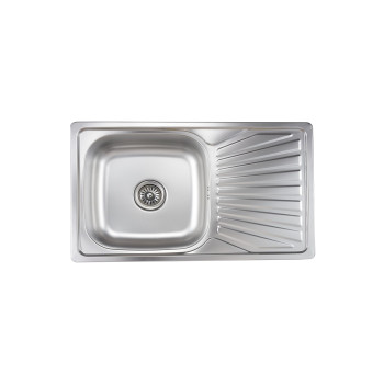 Мийка вирізна  SATIN 0.6mm-160mm без сифона MT-7848EN