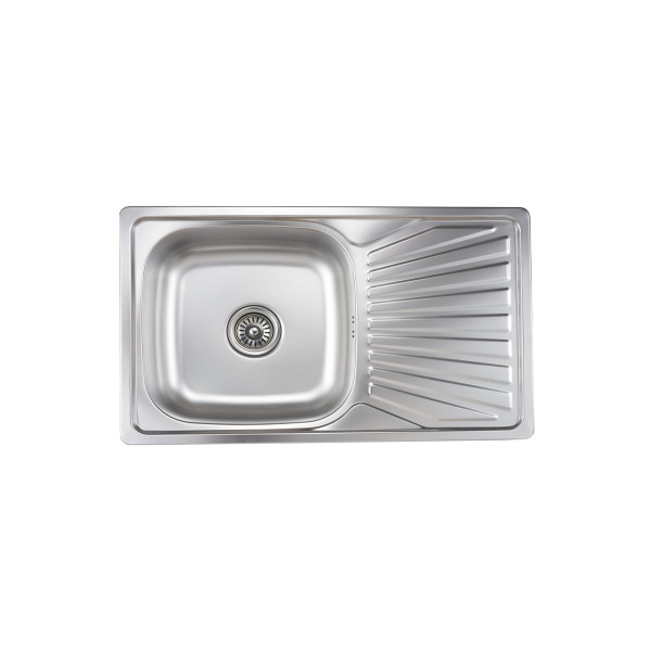 Мийка вирізна  SATIN 0.6mm-160mm без сифона MT-7848EN