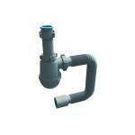 Напівсифон для мийки ½ з гнучкою трубою 40/50 DW-2212