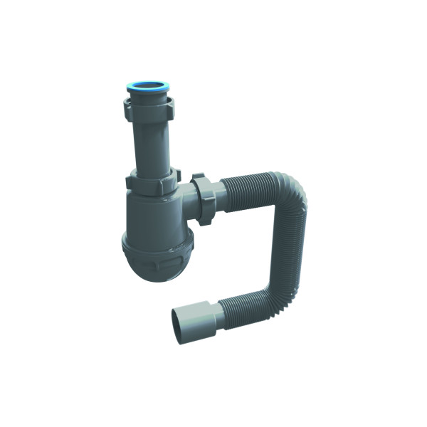 Напівсифон для мийки ½ з гнучкою трубою 40/50 DW-2212
